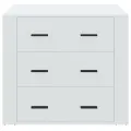 Buffet Blanc 80x33x70 cm Bois d'ingénierie