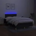 cadre de lit avec matelas LED Noir 120x200 cm Tissu