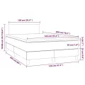 cadre de lit avec matelas LED Noir 120x200 cm Tissu