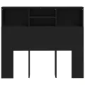Armoire de tête de lit Noir 120x19x103,5 cm