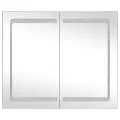 Armoire de salle de bain à miroir LED 80x12,2x68 cm