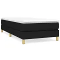 cadre de lit avec matelas Noir 100x200 cm Tissu