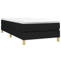 cadre de lit avec matelas Noir 100x200 cm Tissu