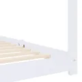 Cadre de lit d'enfant Blanc Bois de pin massif 80x160 cm