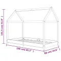 Cadre de lit d'enfant Blanc Bois de pin massif 80x160 cm