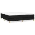 cadre de lit avec matelas Noir 160x200 cm Tissu