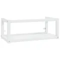 Cadre de lavabo de salle de bain mural Blanc 79x38x31 cm Fer