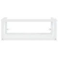 Cadre de lavabo de salle de bain mural Blanc 79x38x31 cm Fer