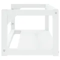 Cadre de lavabo de salle de bain mural Blanc 79x38x31 cm Fer