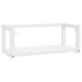 Cadre de lavabo de salle de bain mural Blanc 79x38x31 cm Fer