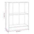 Bibliothèque Sonoma gris 60x24x74,5 cm Bois d'ingénierie