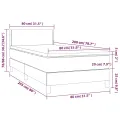 cadre de lit avec matelas Noir 80x200cm Similicuir