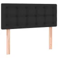 cadre de lit avec matelas Noir 80x200cm Similicuir