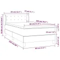 cadre de lit avec matelas Noir 80x200cm Similicuir