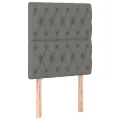 cadre de lit et matelas et LED Gris foncé 80x200cm