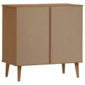 Commode MOLDE Marron 80x40x80 cm Bois de pin solide