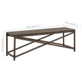 Banc de jardin 120 cm Résine tressée Marron