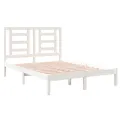 Cadre de lit Blanc Bois massif 120x190 cm Petit Double