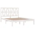 Cadre de lit Blanc Bois de pin massif 120x190 cm Petit Double