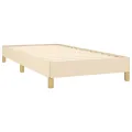 Cadre de lit Crème 90 x 200 cm Tissu