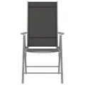 Chaises de jardin pliables 2 pcs Textilène Noir