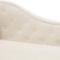 Chaise longue Blanc crème Similicuir