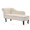Chaise longue Blanc crème Similicuir
