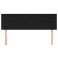 Têtes de lit 2 pcs Noir 72x5x78/88 cm Tissu