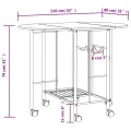Ensemble de salle à manger pliable 5 pièces MDF