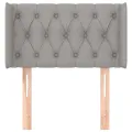 Tête de lit avec oreilles Gris clair 83x16x78/88 cm Tissu