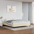 Cadre de lit Crème 180x200 cm Similicuir