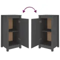 Buffets 2 pcs Gris 40x35x80 cm Bois massif de pin