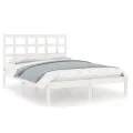 Cadre de lit Blanc Bois massif 140x200 cm