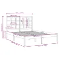 Cadre de lit Blanc Bois massif 140x200 cm