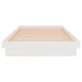 Cadre de lit Blanc Bois massif 100x200 cm