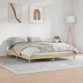 Cadre de lit chêne sonoma 120x200 cm bois d'ingénierie