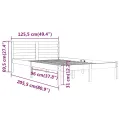 Cadre de lit Bois de pin massif 120x200 cm