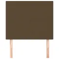 Têtes de lit 2 pcs Marron Foncé 100x5x78/88 cm Tissu