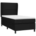 cadre de lit avec matelas Noir 90x200 cm Tissu
