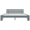 Cadre de lit Gris Bois de pin massif 160 x 200 cm