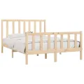 Cadre de lit Bois massif 140x190 cm