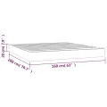 Matelas de lit à ressorts ensachés Noir 160x200x20 cm Velours