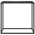 Table console Noir 80x35x75 cm Verre trempé