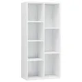 Bibliothèque Blanc brillant 50x25x106 cm Aggloméré