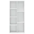Bibliothèque Blanc brillant 50x25x106 cm Aggloméré