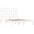 Cadre de lit Blanc Bois de pin massif 140x190 cm