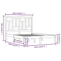 Cadre de lit Blanc Bois de pin massif 140x190 cm