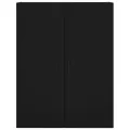 Armoires murales 2 pcs noir 69,5x34x90 cm
