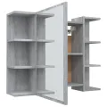 Armoire à miroir de salle de bain Sonoma gris 80x20,5x64cm Bois