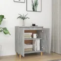 Buffet avec pieds en bois Gris béton 60x35x70 cm Aggloméré